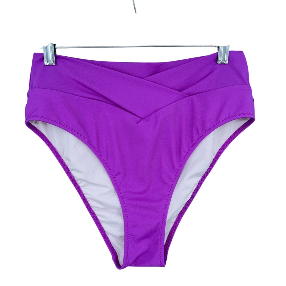 PINK Victoria's Secret Bikini Bottom Women L Recycled Polyamide Purple